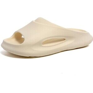 Cysincos Original Cloud Slippers for Men Women Anti-Slip Indoor Outdoor Beige